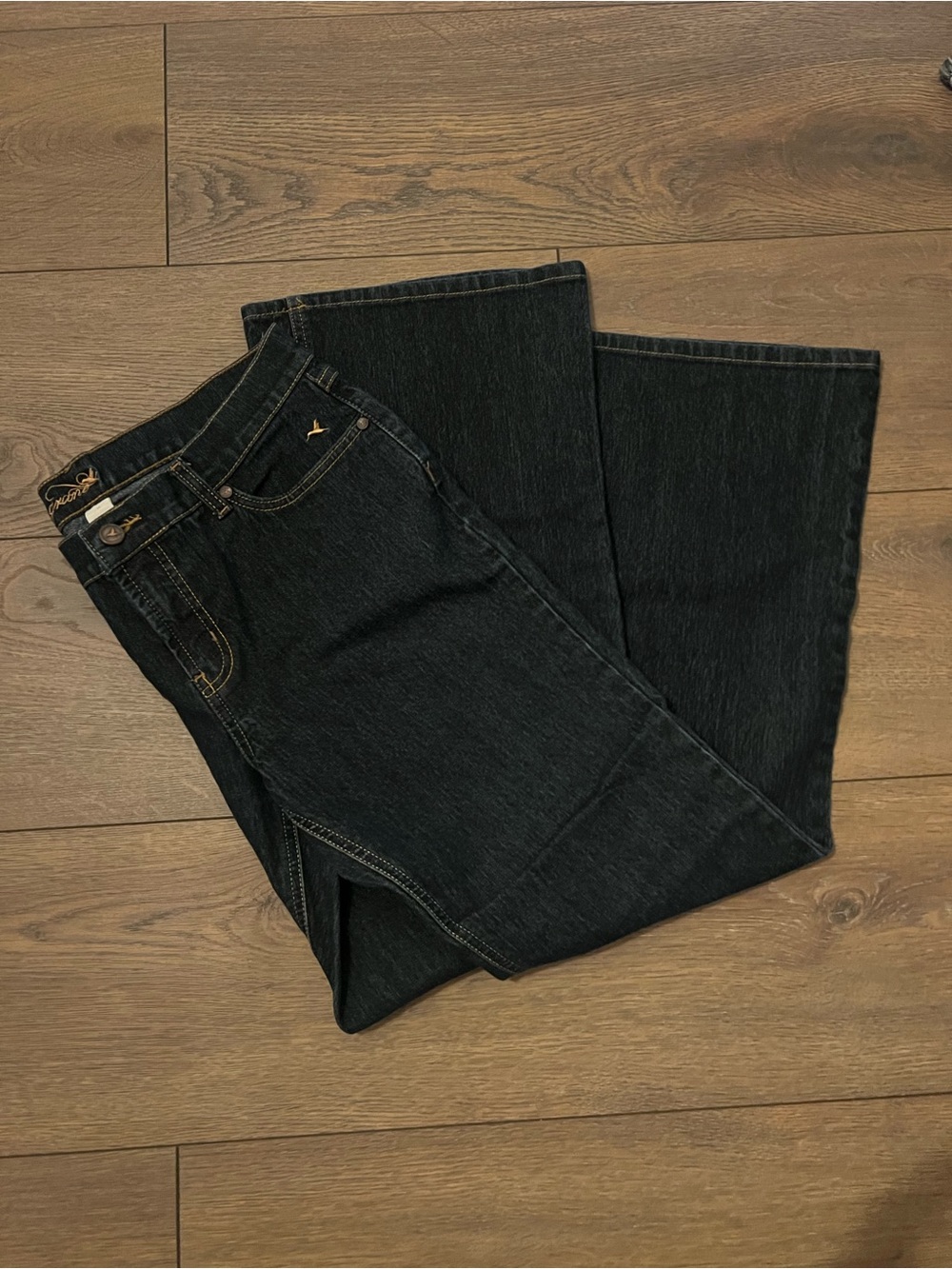 Grane Black Wide-Leg Flare Jeans